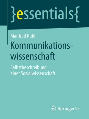 cover image of Kommunikationswissenschaft